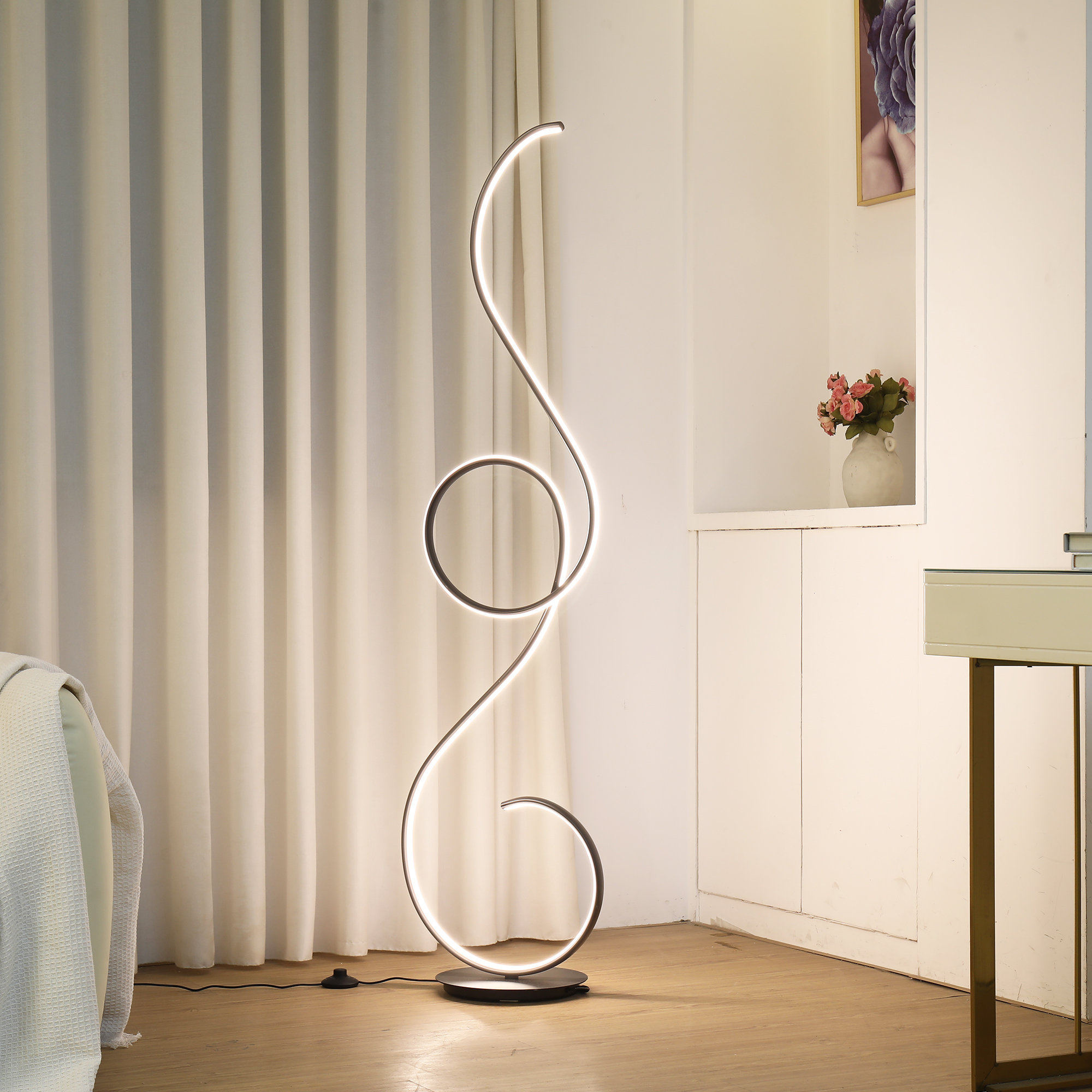 Brayden Studio Damariona 62.2" LED Novelty Dimmable Floor Lamp in 38W